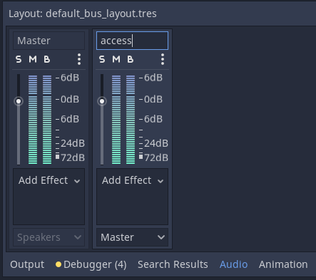 Audio bus interface in Godot
